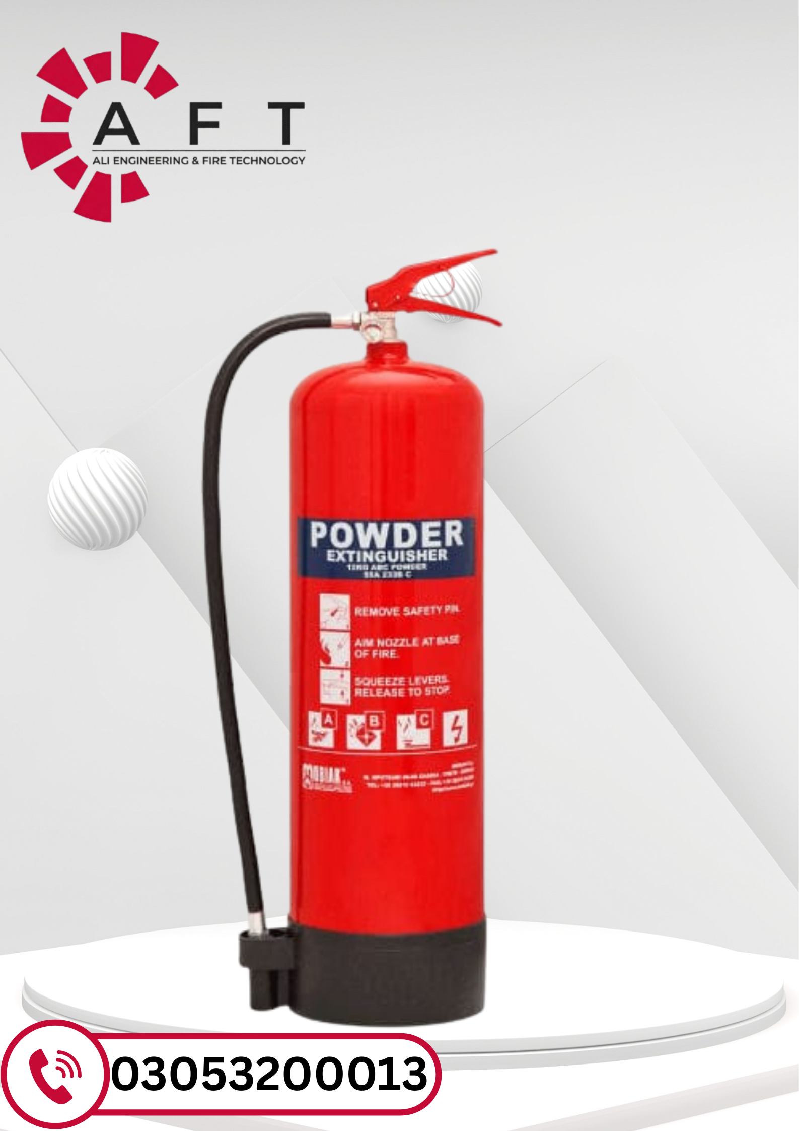 12KG DCP Fire Extinguisher | Dry Chemical Powder ABC Fire Extinguisher