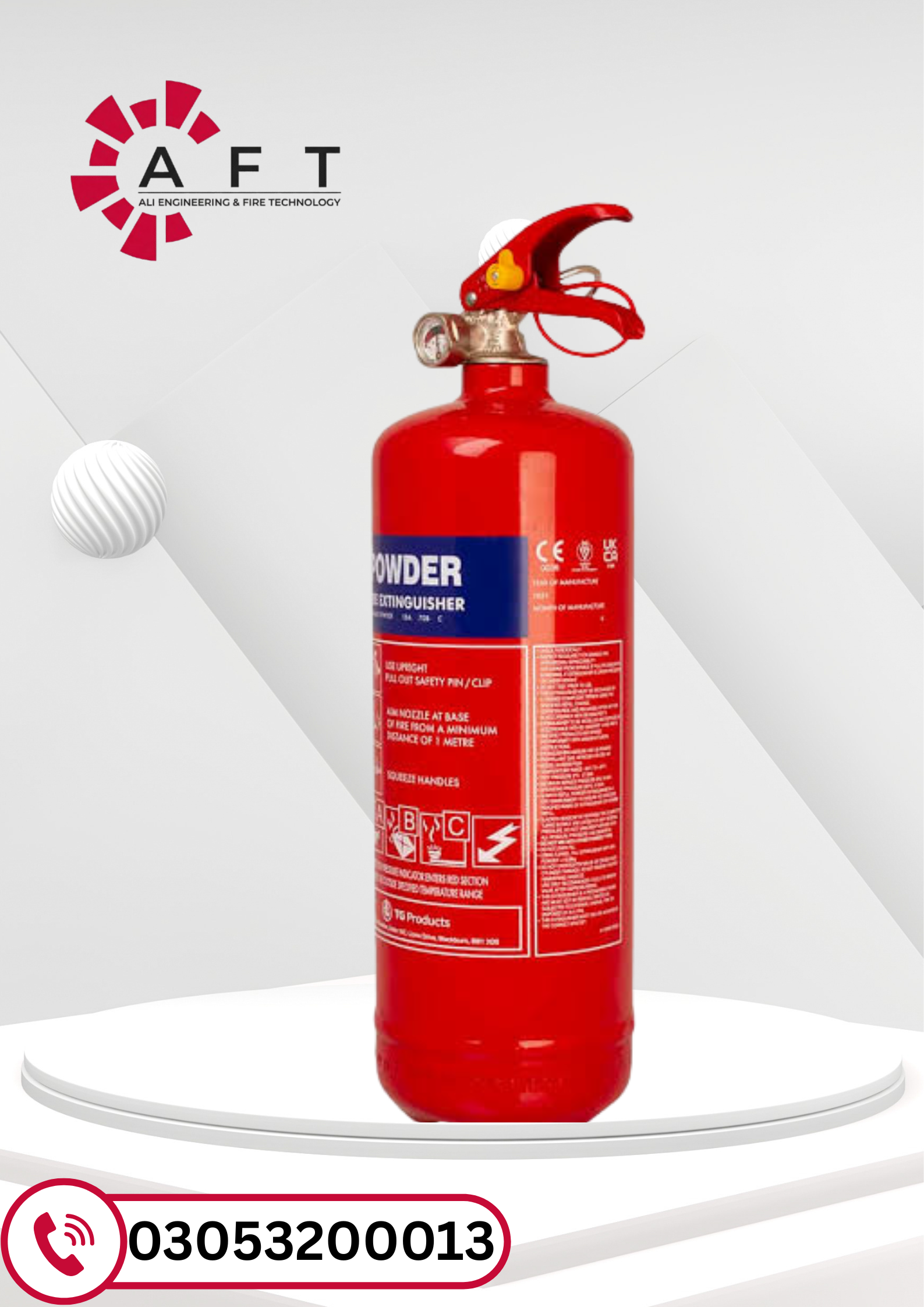 2KG DCP Fire Extinguisher | ABC Dry Chemical Powder Fire Extinguisher