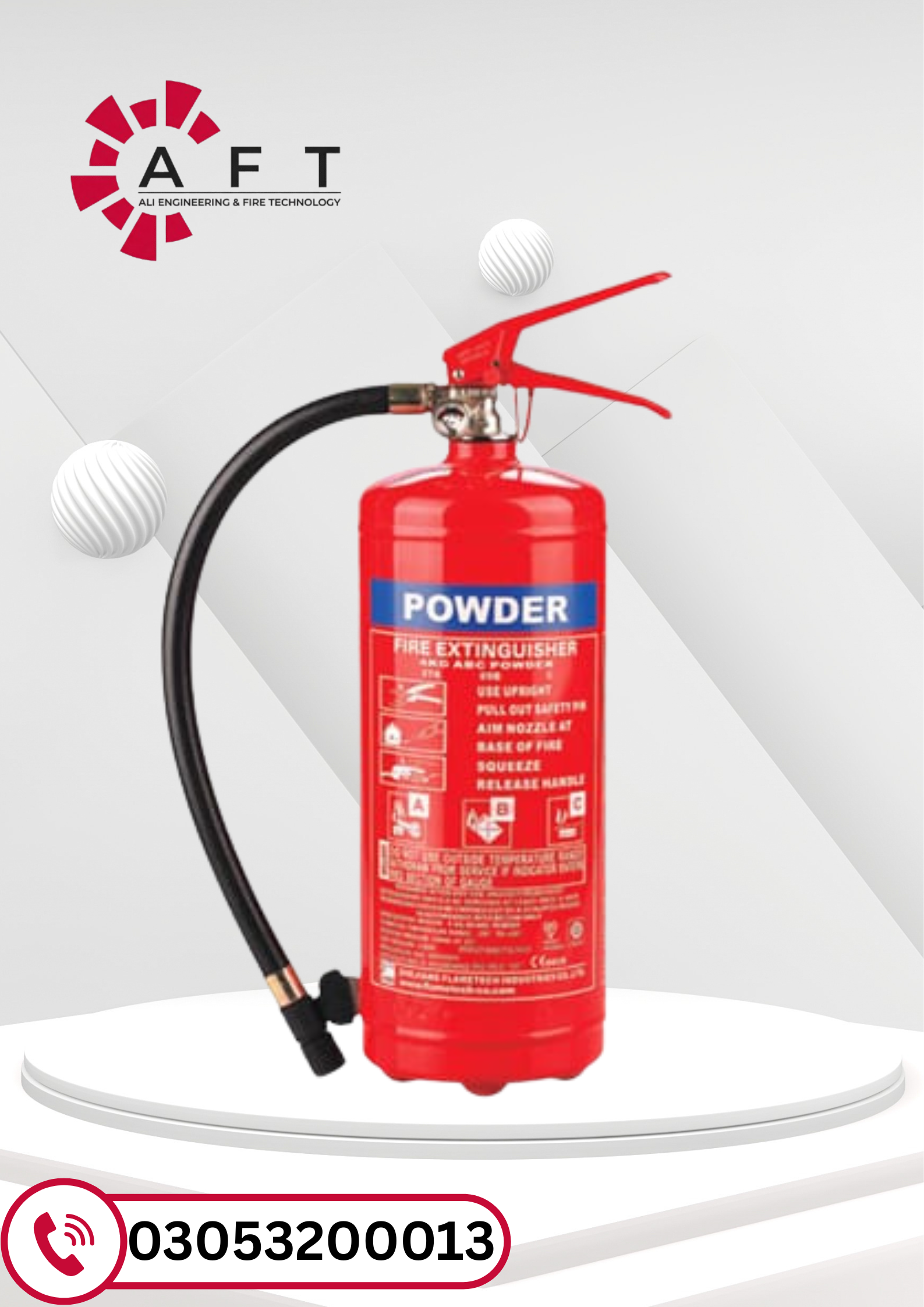 4KG DCP Fire Extinguisher | ABC Dry Chemical Powder Fire Extinguisher