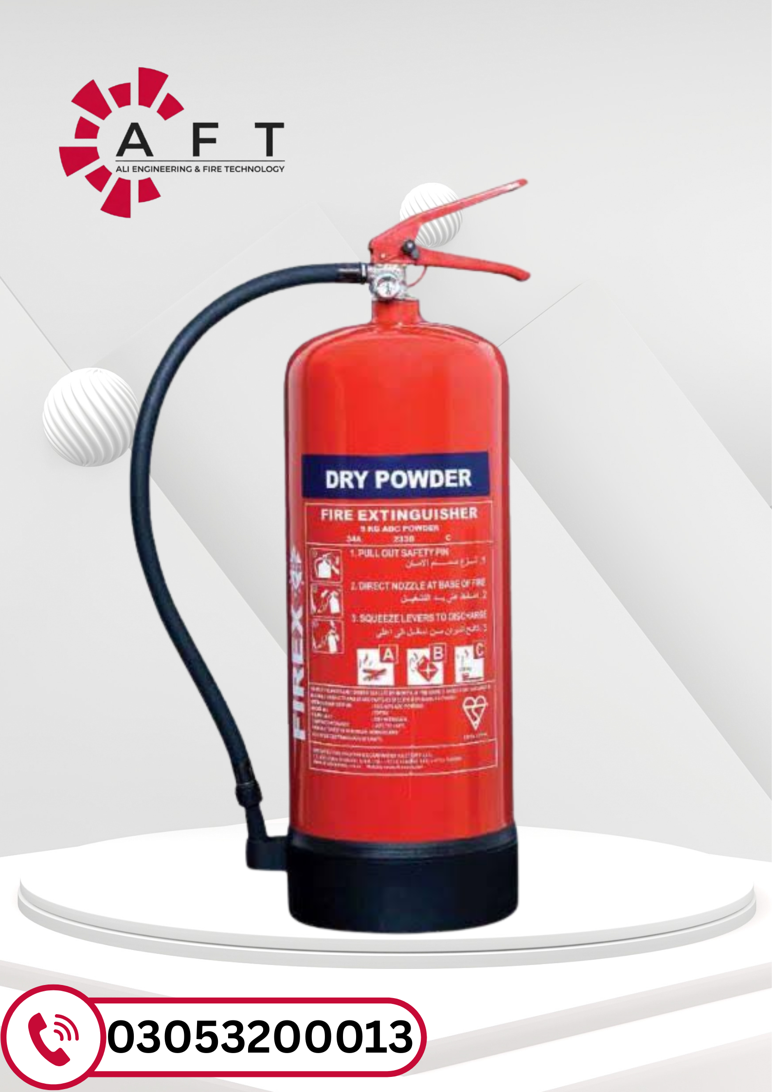 6KG DCP Fire Extinguisher | ABC Dry Chemical Powder Fire Extinguisher